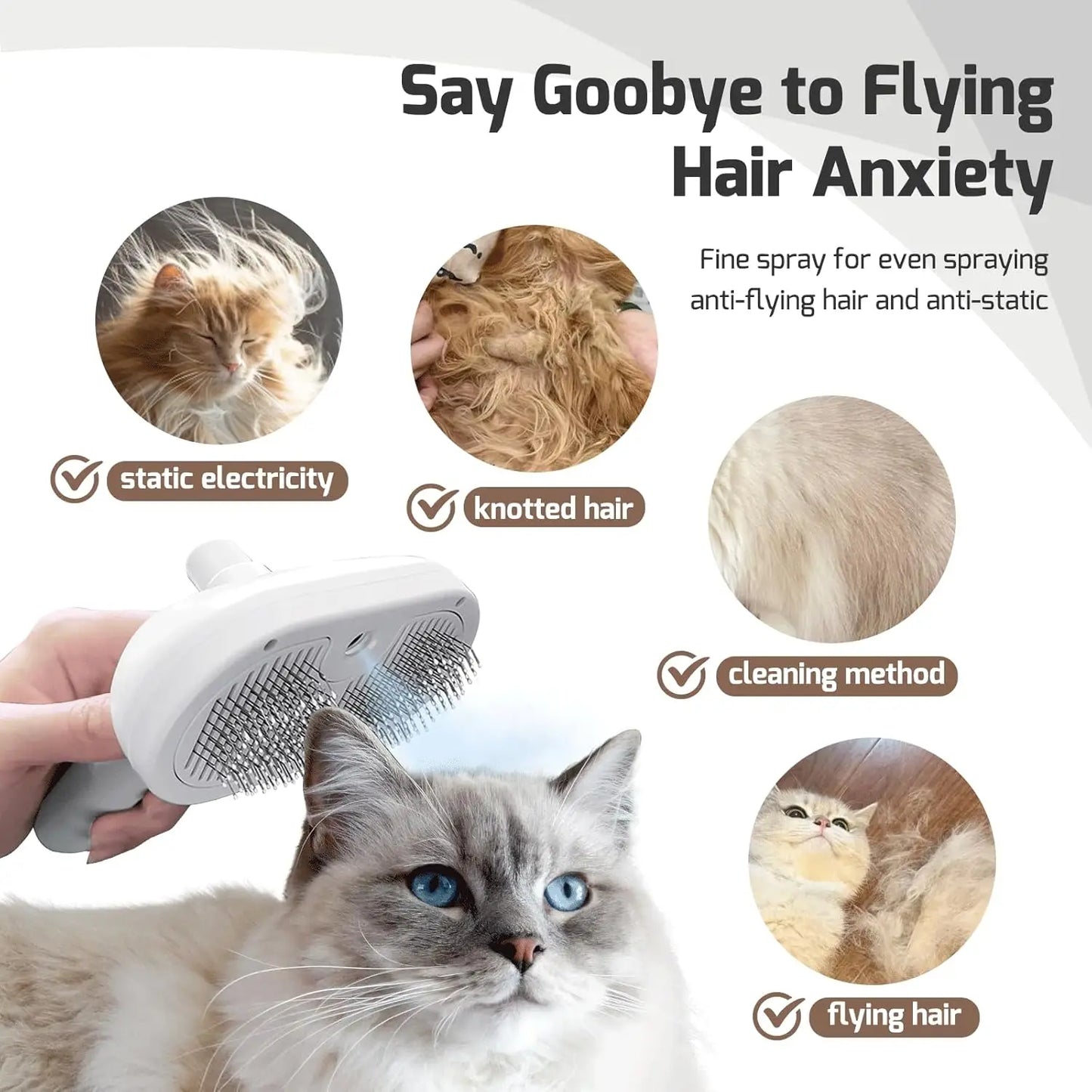 Pet Hair Removal Comb with Water